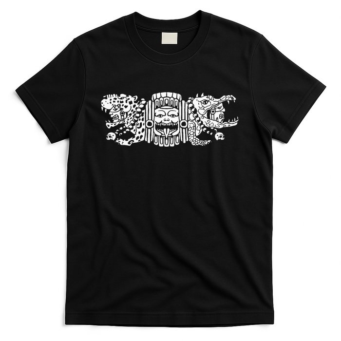 Aztec Jaguar Aztec Crocodile Mayan T-Shirt