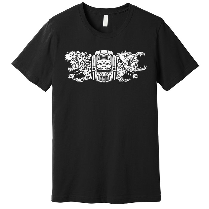 Aztec Jaguar Aztec Crocodile Mayan Premium T-Shirt