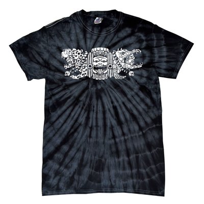 Aztec Jaguar Aztec Crocodile Mayan Tie-Dye T-Shirt