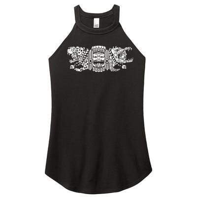 Aztec Jaguar Aztec Crocodile Mayan Women’s Perfect Tri Rocker Tank