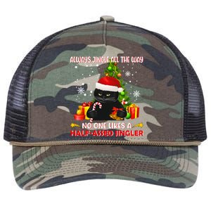 Always Jingle All The Way No One Likes Half Assed Jingle Meaningful Gift Retro Rope Trucker Hat Cap