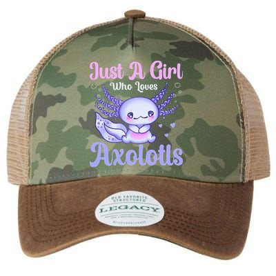 Axolotl Just a Girl Who Loves Axolotls Legacy Tie Dye Trucker Hat