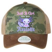 Axolotl Just a Girl Who Loves Axolotls Legacy Tie Dye Trucker Hat