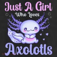 Axolotl Just a Girl Who Loves Axolotls 7 Panel Mesh Trucker Snapback Hat