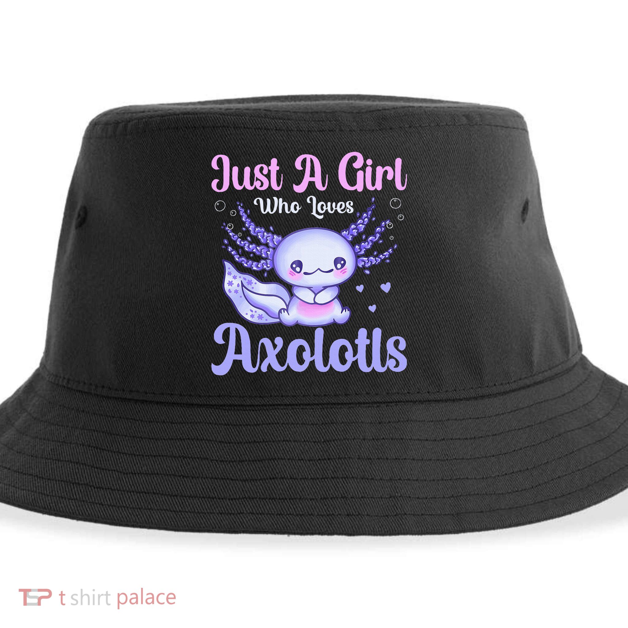 Axolotl Just a Girl Who Loves Axolotls Sustainable Bucket Hat