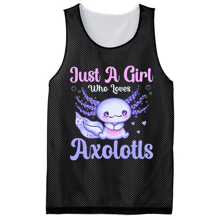 Axolotl Just a Girl Who Loves Axolotls Mesh Reversible Basketball Jersey Tank