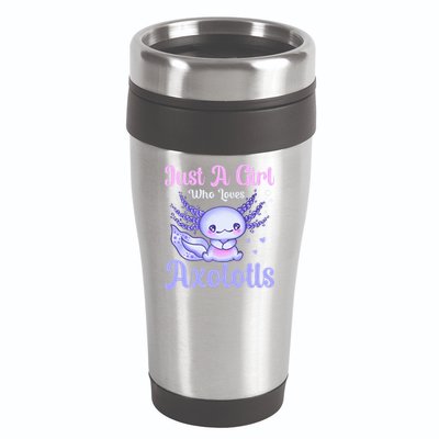 Axolotl Just a Girl Who Loves Axolotls 16oz Travel Tumbler