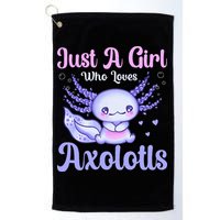 Axolotl Just a Girl Who Loves Axolotls Golf Towel