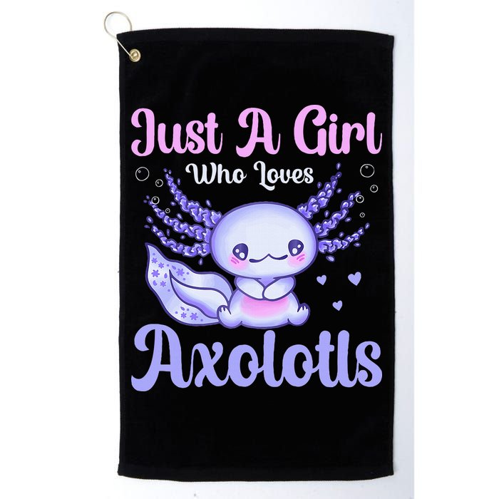 Axolotl Just a Girl Who Loves Axolotls Golf Towel