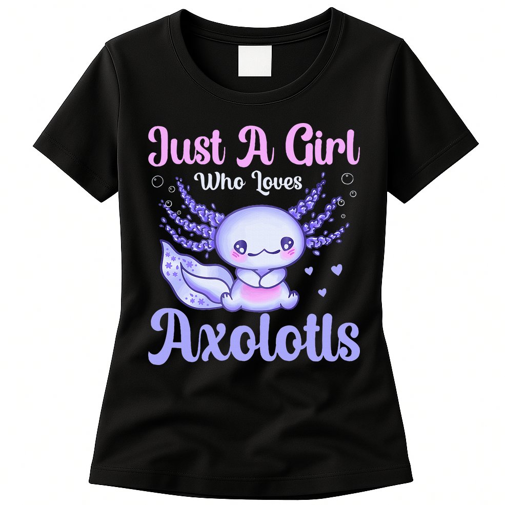 Axolotl Just a Girl Who Loves Axolotls Womens T-Shirt