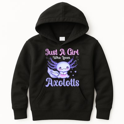 Axolotl Just a Girl Who Loves Axolotls Kids Hoodie