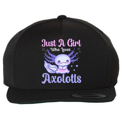 Axolotl Just a Girl Who Loves Axolotls Wool Snapback Cap