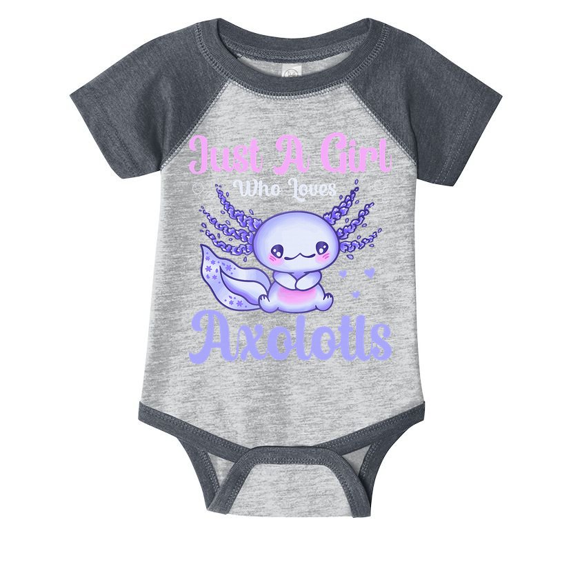 Axolotl Just a Girl Who Loves Axolotls Infant Baby Jersey Bodysuit