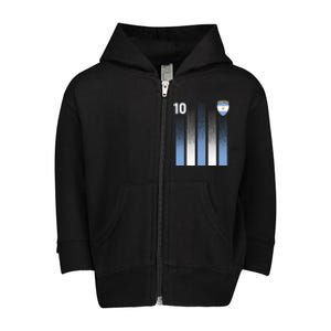 Argentinian Jersey Argentina Soccer Jersey 10 Football Fan Toddler Zip Fleece Hoodie