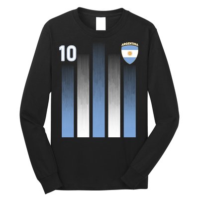 Argentinian Jersey Argentina Soccer Jersey 10 Football Fan Long Sleeve Shirt