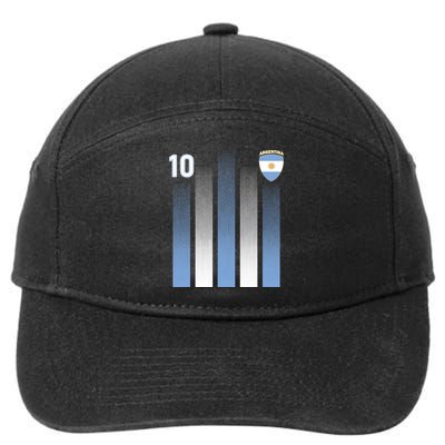 Argentinian Jersey Argentina Soccer Jersey 10 Football Fan 7-Panel Snapback Hat