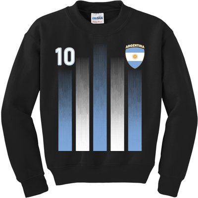 Argentinian Jersey Argentina Soccer Jersey 10 Football Fan Kids Sweatshirt