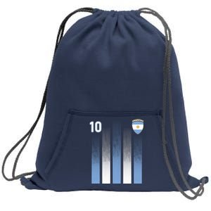 Argentinian Jersey Argentina Soccer Jersey 10 Football Fan Sweatshirt Cinch Pack Bag