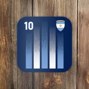 Argentinian Jersey Argentina Soccer Jersey 10 Football Fan Coaster