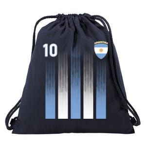 Argentinian Jersey Argentina Soccer Jersey 10 Football Fan Drawstring Bag