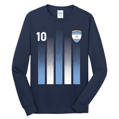 Argentinian Jersey Argentina Soccer Jersey 10 Football Fan Tall Long Sleeve T-Shirt