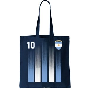 Argentinian Jersey Argentina Soccer Jersey 10 Football Fan Tote Bag