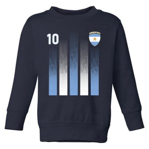 Argentinian Jersey Argentina Soccer Jersey 10 Football Fan Toddler Sweatshirt