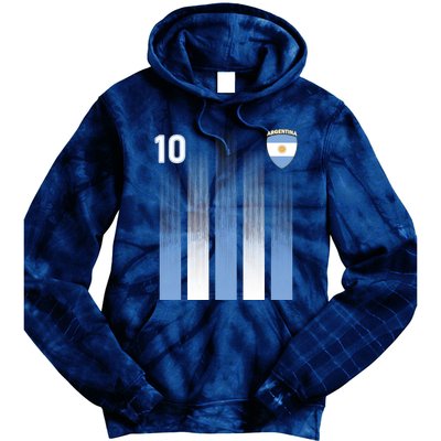 Argentinian Jersey Argentina Soccer Jersey 10 Football Fan Tie Dye Hoodie