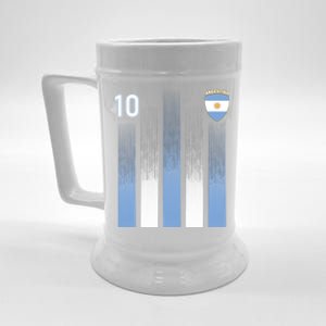 Argentinian Jersey Argentina Soccer Jersey 10 Football Fan Beer Stein