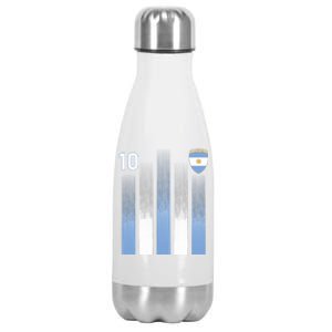 Argentinian Jersey Argentina Soccer Jersey 10 Football Fan Stainless Steel Insulated Water Bottle