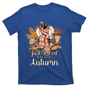 Autumn Just A Who Loves Fall Pumpkin Gift T-Shirt