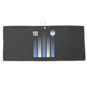 Argentinaian Jersey Argentina Soccer Jersey 10 Football Fan Large Microfiber Waffle Golf Towel