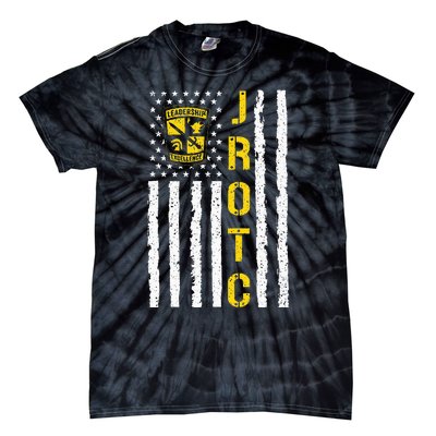 Army JROTC American Flag Junior ROTC Leadership Excellence Tie-Dye T-Shirt