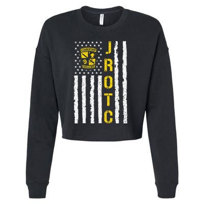 Army JROTC American Flag Junior ROTC Leadership Excellence Cropped Pullover Crew