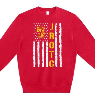 Army JROTC American Flag Junior ROTC Leadership Excellence Premium Crewneck Sweatshirt