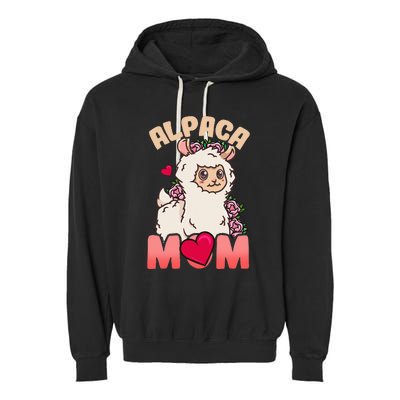 Alpaca Just A Who Loves Alpacas Alpaca Mom Garment-Dyed Fleece Hoodie