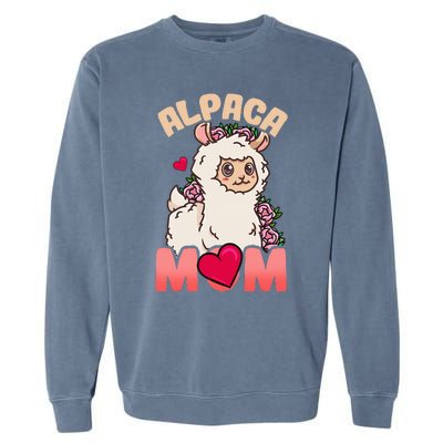 Alpaca Just A Who Loves Alpacas Alpaca Mom Garment-Dyed Sweatshirt