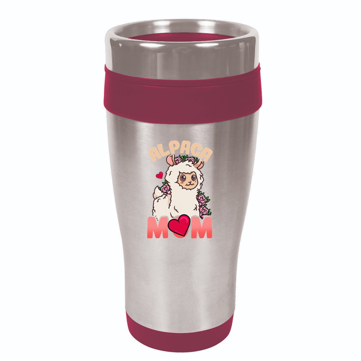 Alpaca Just A Who Loves Alpacas Alpaca Mom 16oz Travel Tumbler