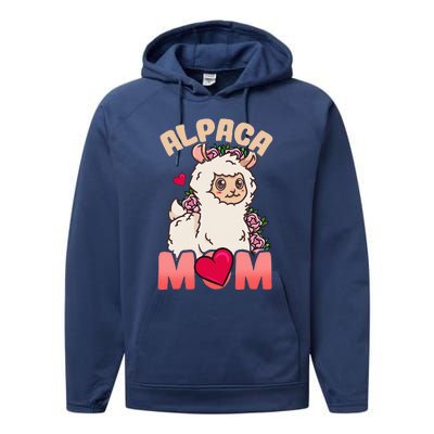 Alpaca Just A Who Loves Alpacas Alpaca Mom Performance Fleece Hoodie