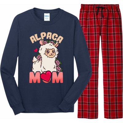 Alpaca Just A Who Loves Alpacas Alpaca Mom Long Sleeve Pajama Set