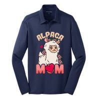 Alpaca Just A Who Loves Alpacas Alpaca Mom Silk Touch Performance Long Sleeve Polo