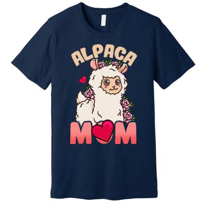 Alpaca Just A Who Loves Alpacas Alpaca Mom Premium T-Shirt