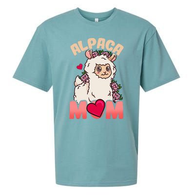 Alpaca Just A Who Loves Alpacas Alpaca Mom Sueded Cloud Jersey T-Shirt