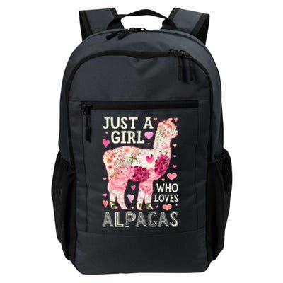 Alpaca Just A Who Loves Alpacas Flower  Floral Daily Commute Backpack