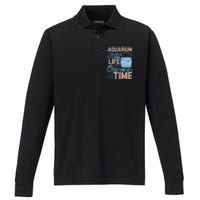 Aquarium Junkie And Fishkeeping Lover Fish Tank Aquarium Performance Long Sleeve Polo