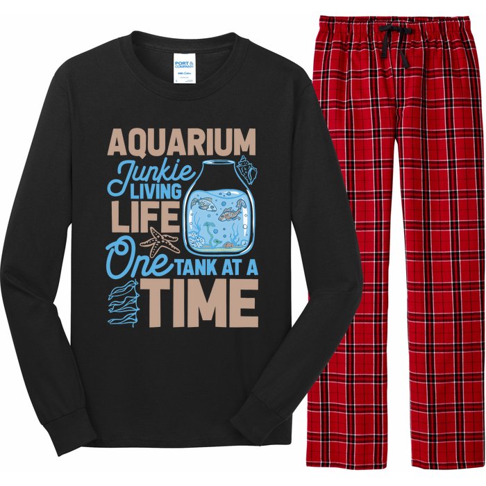 Aquarium Junkie And Fishkeeping Lover Fish Tank Aquarium Long Sleeve Pajama Set