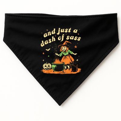 And Just A Dash Of Sass Baby Halloween Witch Happy Halloween USA-Made Doggie Bandana