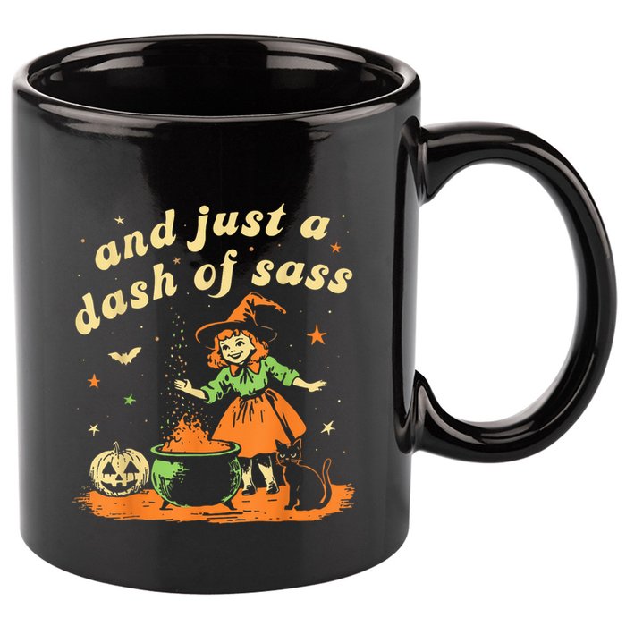 And Just A Dash Of Sass Baby Halloween Witch Happy Halloween 11oz C Handle Ceramic Mug