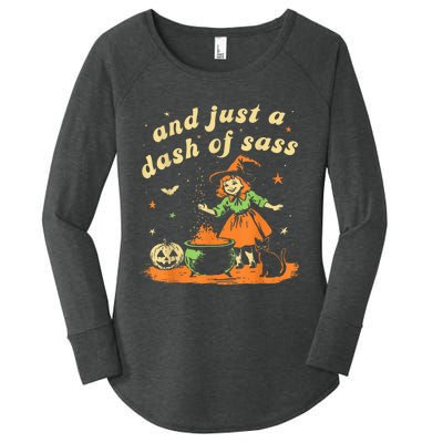 And Just A Dash Of Sass Baby Halloween Witch Happy Halloween Women's Perfect Tri Tunic Long Sleeve Shirt