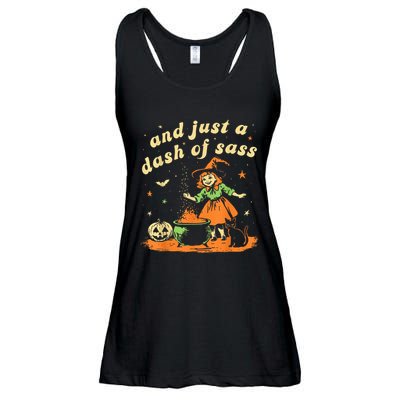 And Just A Dash Of Sass Baby Halloween Witch Happy Halloween Ladies Essential Flowy Tank